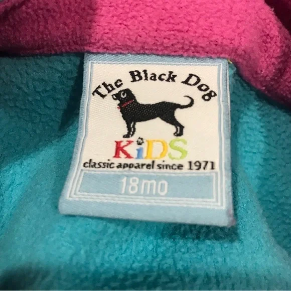 The Black Dog Kids Blue Quarter-Zip Fleece Pullover Size 18 months - Picture 12 of 12